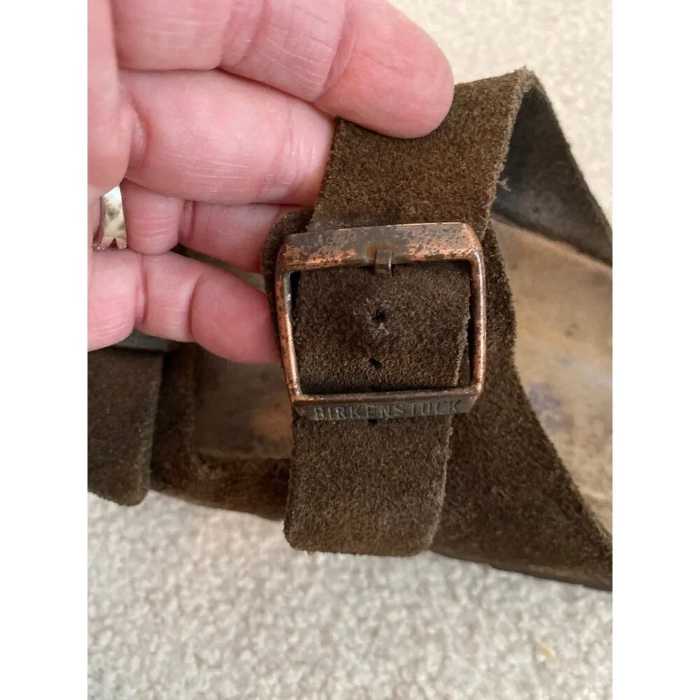 Birkenstock brown suede sandals size 42